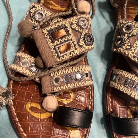 Sam Edelman size 9 lace up sandals - Picture 2 of 6